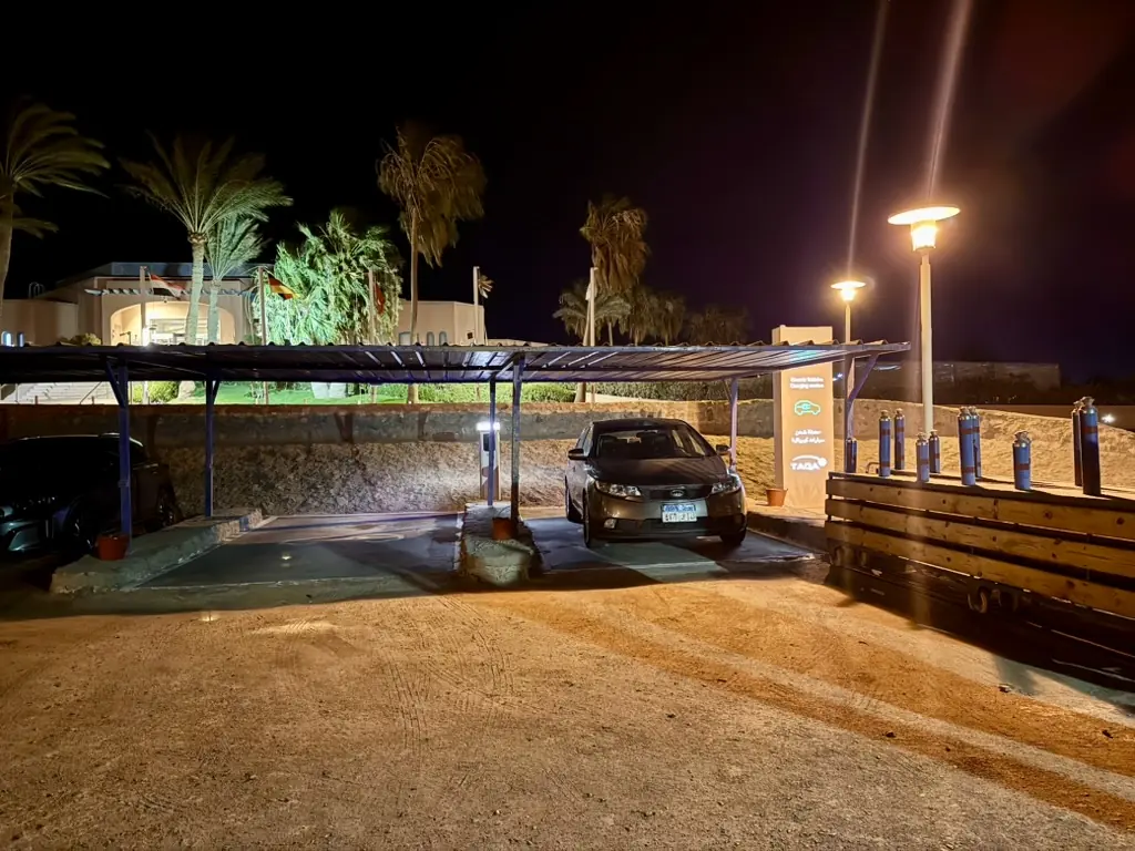 Real EV charging locations photographed in Egypt. 1